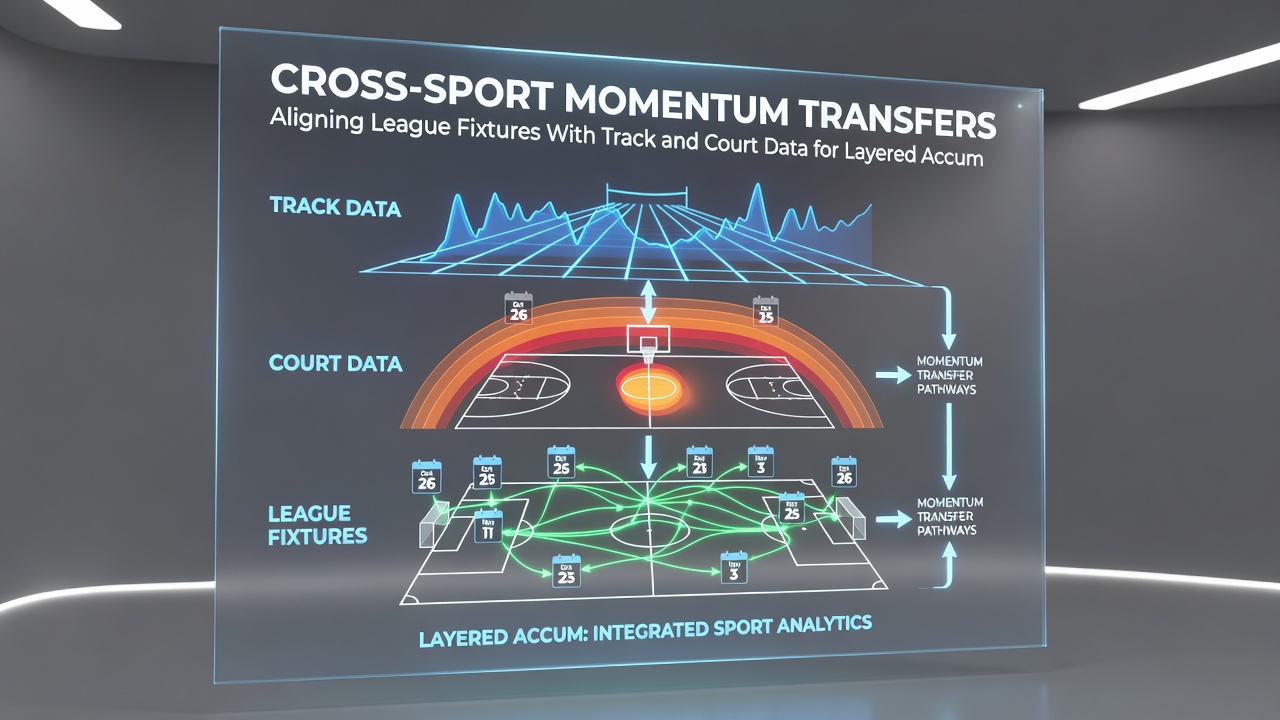 Infographic illustrating momentum transfer pathways between football, horse racing, and tennis datasets