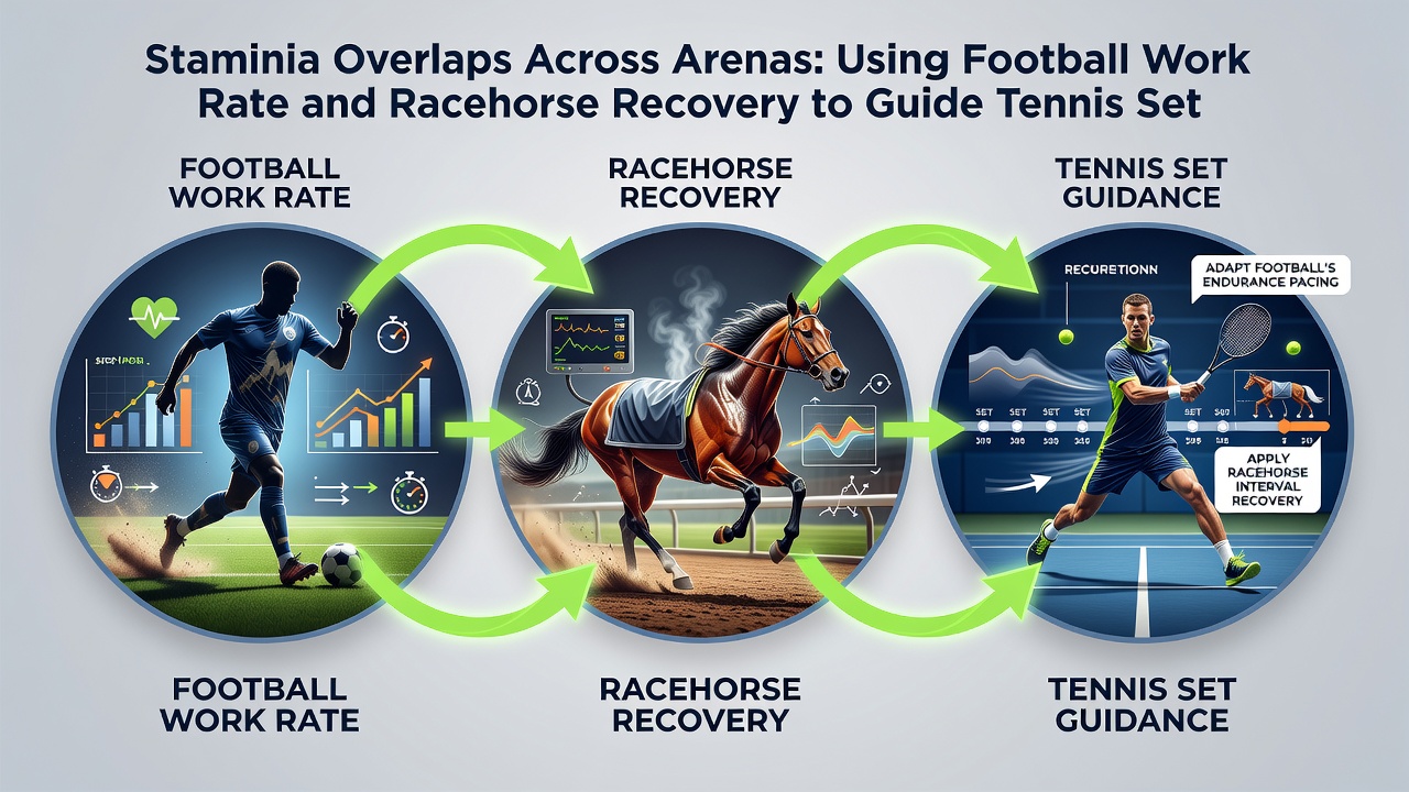 Tennis players exchanging extended rallies next to basketball action showing quarter-by-quarter intensity shifts